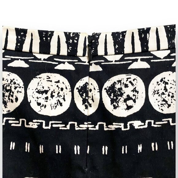 Veronica Beard Woodblock Print Midi Skirt, Black/white, Size 10 - Picture 9 of 14